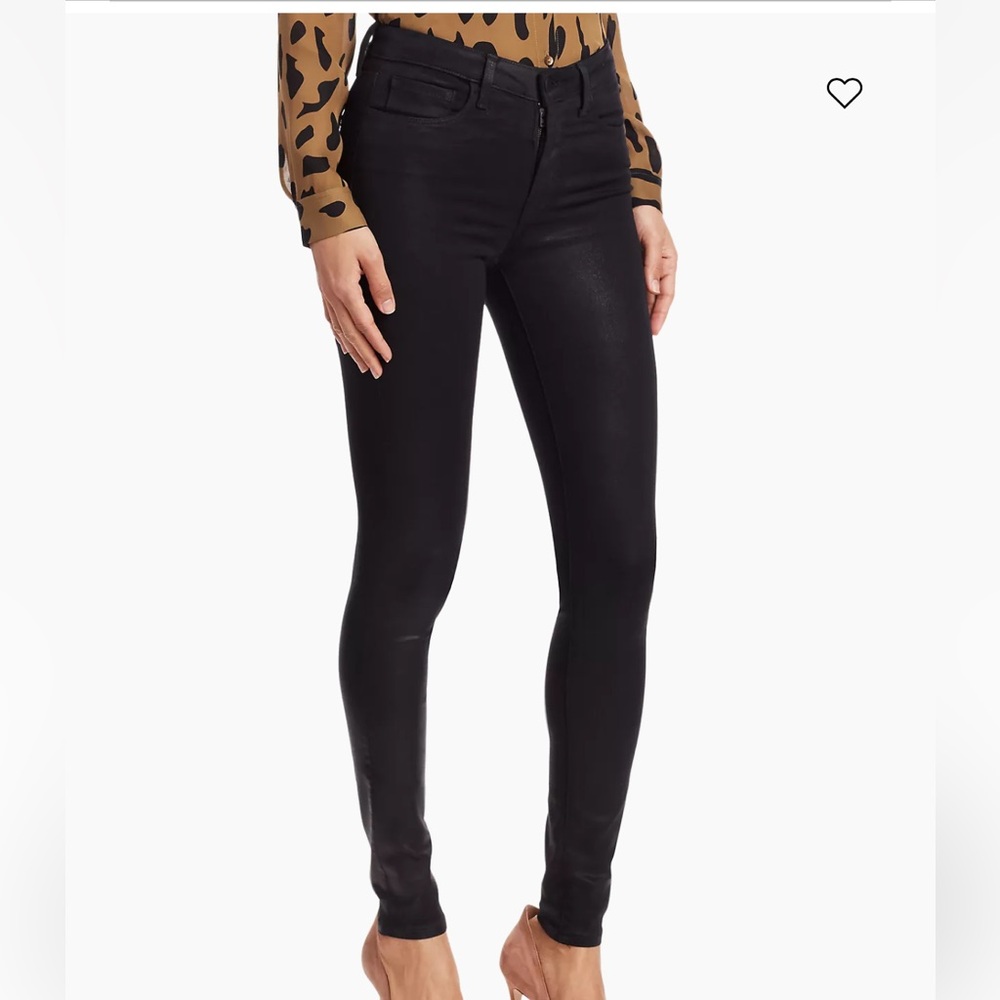 L’Agence Marguerite High-Rise Skinny Coated Jeans